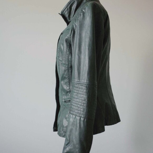 Forest Green Danier Leather Jacket - Picture 7 of 10